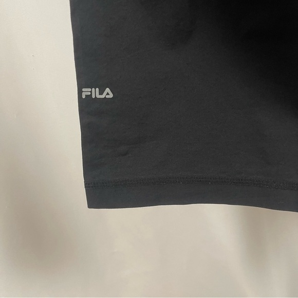 Fila Large Matte Black Drawstring Hiking Pants Roll Up Convertible Outdoor Camp - Picture 5 of 10